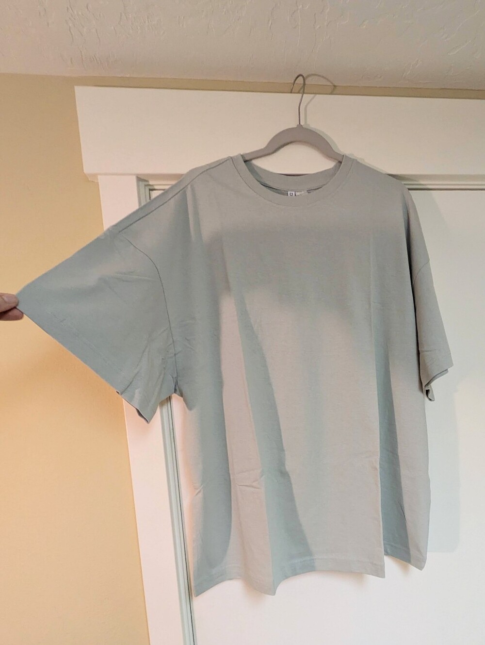 H&M Oversized Short Sleeve Tee in Pale Torquoise